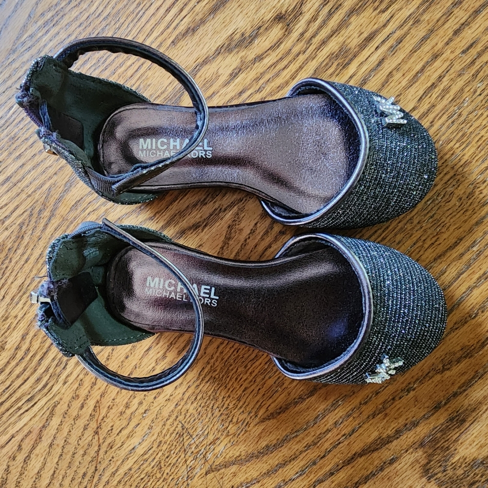 Mk kitten kals toddler size 6 dress shoes (shimmery black)